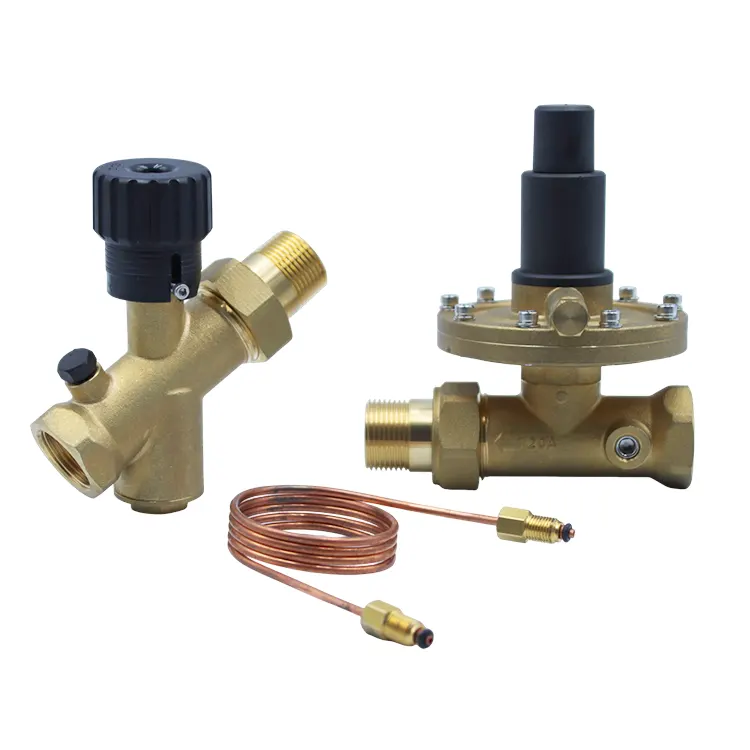 Valvola di bilanciamento automatico del flusso integrata per tubazioni del fluido HVAC
